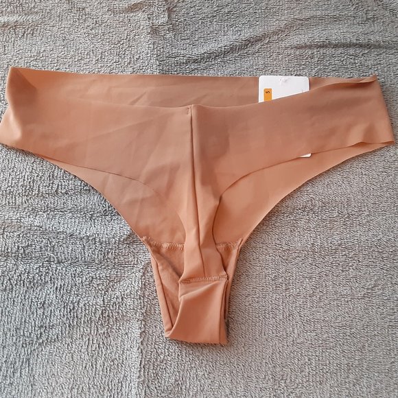 Calvin Klein nude tan laser cut women's thong underwear - Picture 6 of 8